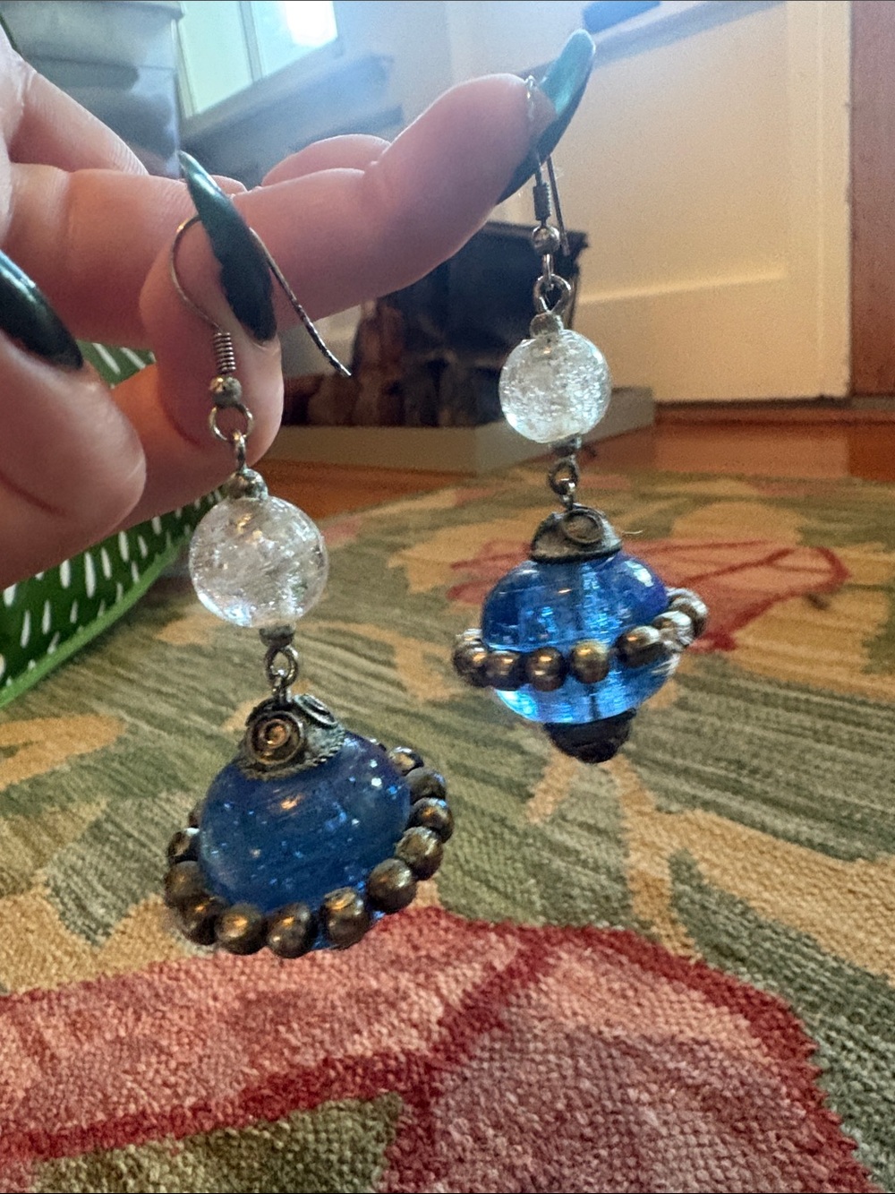 Glass earrings